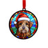 Welsh Terrier in Santa Hat Suncatcher Decoration
